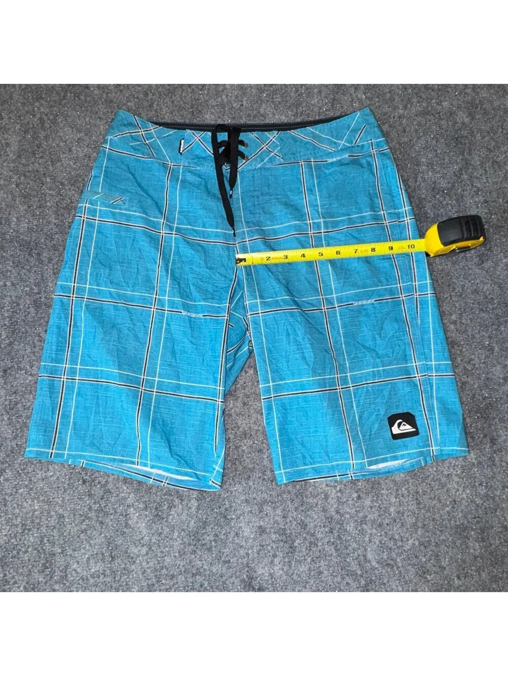 Quiksilver Blue Pinstripe Surf Board Shorts Mens MD Vtg y2k 90s Rare
